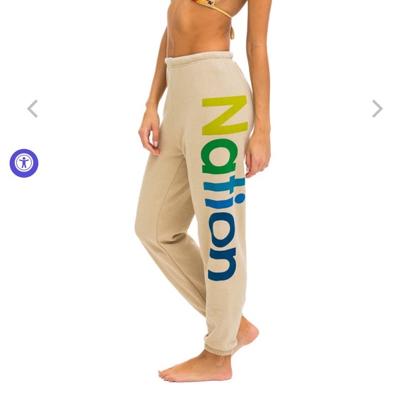 AVIATOR NATION 2 SWEATPANTS - SAND SIZE XL - Picture 2 of 6